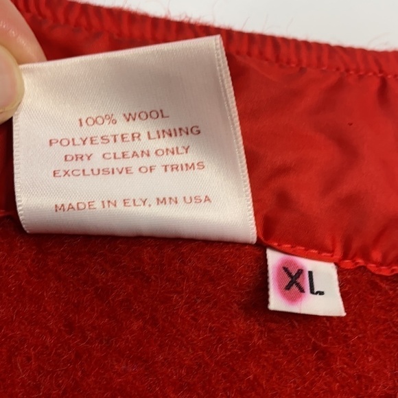 Custom Designs by Susan Shurke Ely, Minnesota Red Wool Vest XL - Picture 4 of 13